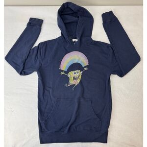 Spongebob SquarePants Chasing Sparkle Rainbows Hoodie Sweatshirt - Size Small